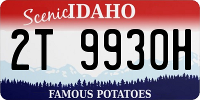 ID license plate 2T9930H