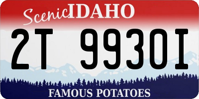 ID license plate 2T9930I