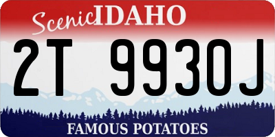 ID license plate 2T9930J