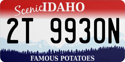 ID license plate 2T9930N