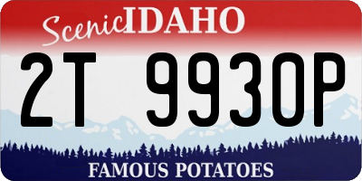 ID license plate 2T9930P