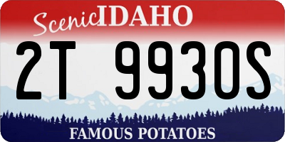 ID license plate 2T9930S