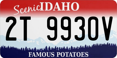 ID license plate 2T9930V