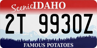 ID license plate 2T9930Z