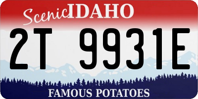 ID license plate 2T9931E