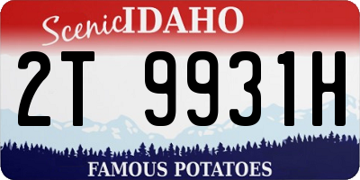 ID license plate 2T9931H