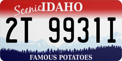 ID license plate 2T9931I