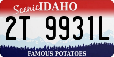 ID license plate 2T9931L