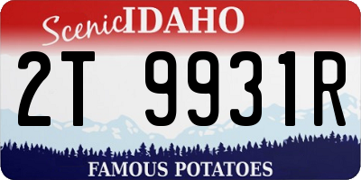 ID license plate 2T9931R