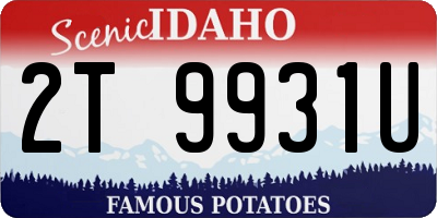 ID license plate 2T9931U