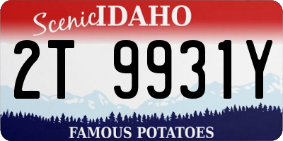ID license plate 2T9931Y