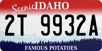 ID license plate 2T9932A