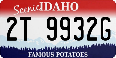 ID license plate 2T9932G