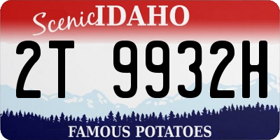 ID license plate 2T9932H