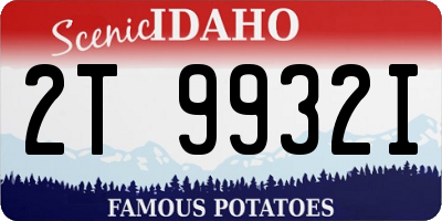 ID license plate 2T9932I