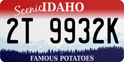 ID license plate 2T9932K