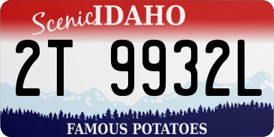 ID license plate 2T9932L