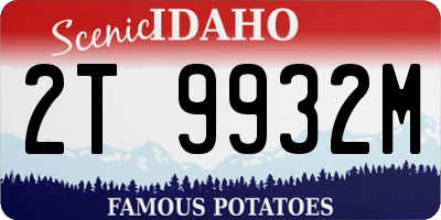 ID license plate 2T9932M