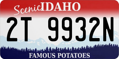 ID license plate 2T9932N