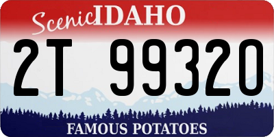ID license plate 2T9932O