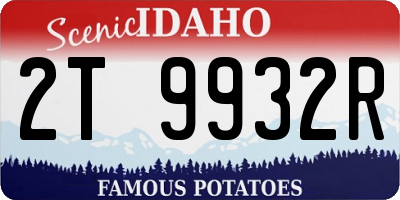 ID license plate 2T9932R