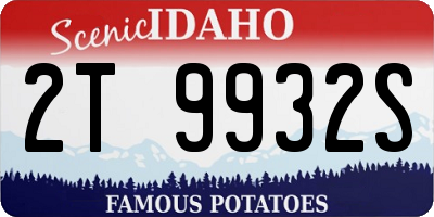 ID license plate 2T9932S