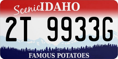 ID license plate 2T9933G