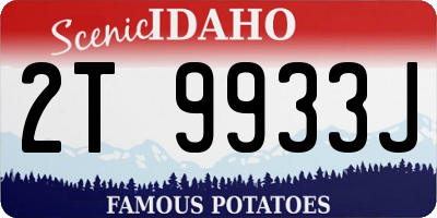 ID license plate 2T9933J