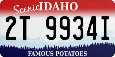 ID license plate 2T9934I