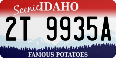 ID license plate 2T9935A