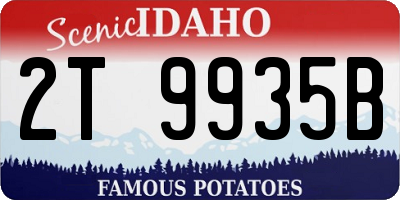 ID license plate 2T9935B