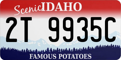 ID license plate 2T9935C