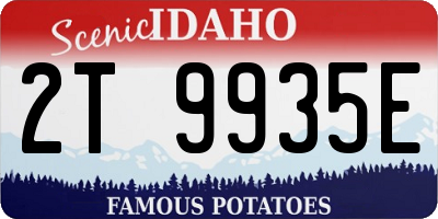 ID license plate 2T9935E