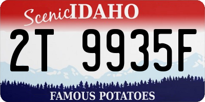 ID license plate 2T9935F