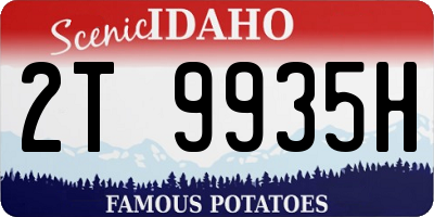 ID license plate 2T9935H