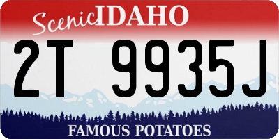 ID license plate 2T9935J