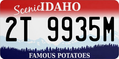 ID license plate 2T9935M