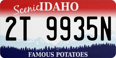 ID license plate 2T9935N