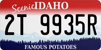 ID license plate 2T9935R