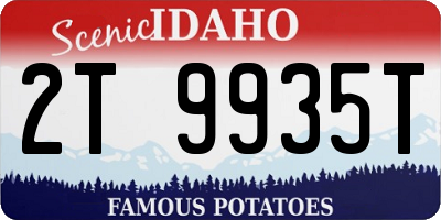 ID license plate 2T9935T