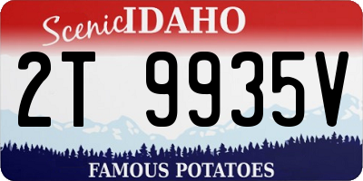 ID license plate 2T9935V