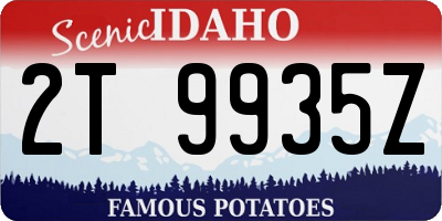 ID license plate 2T9935Z