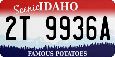 ID license plate 2T9936A