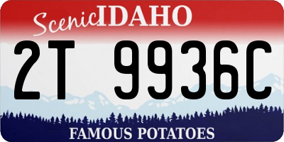 ID license plate 2T9936C