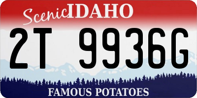 ID license plate 2T9936G