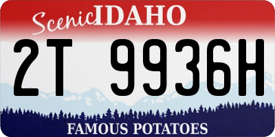 ID license plate 2T9936H