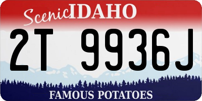 ID license plate 2T9936J