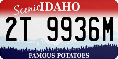 ID license plate 2T9936M