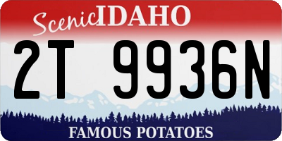 ID license plate 2T9936N