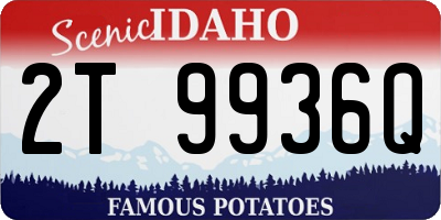 ID license plate 2T9936Q